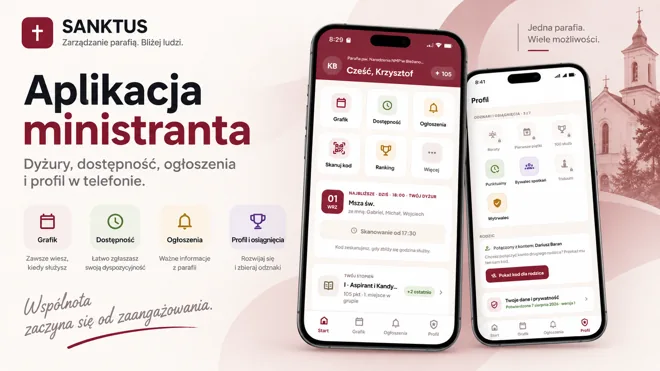 Aplikacja ministranta — materiał prezentacyjny Sanktus Liturgia